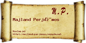 Majland Perjámos névjegykártya